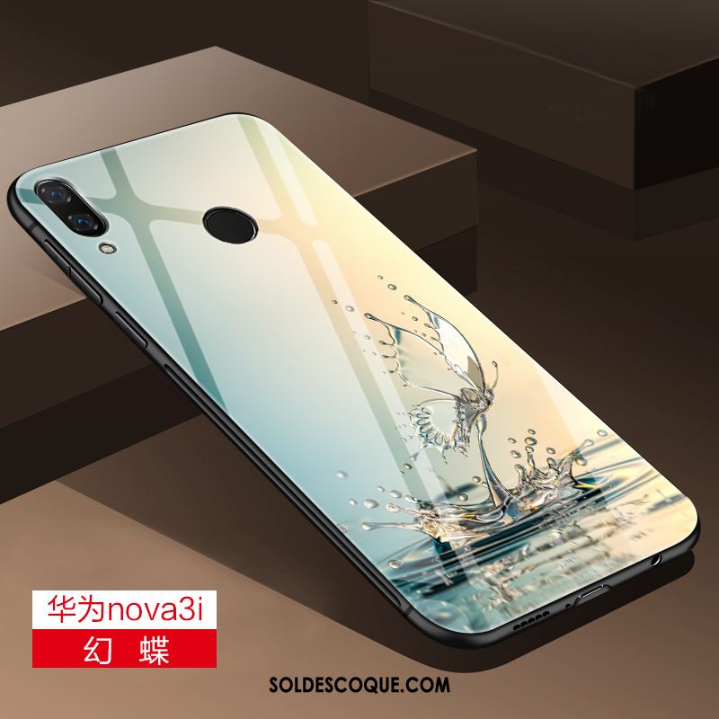 Coque Huawei Nova 3i Personnalité Silicone Bleu Protection Téléphone Portable Pas Cher