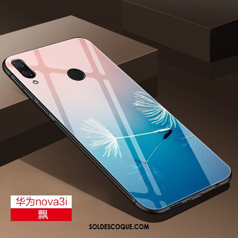 Coque Huawei Nova 3i Personnalité Silicone Bleu Protection Téléphone Portable Pas Cher