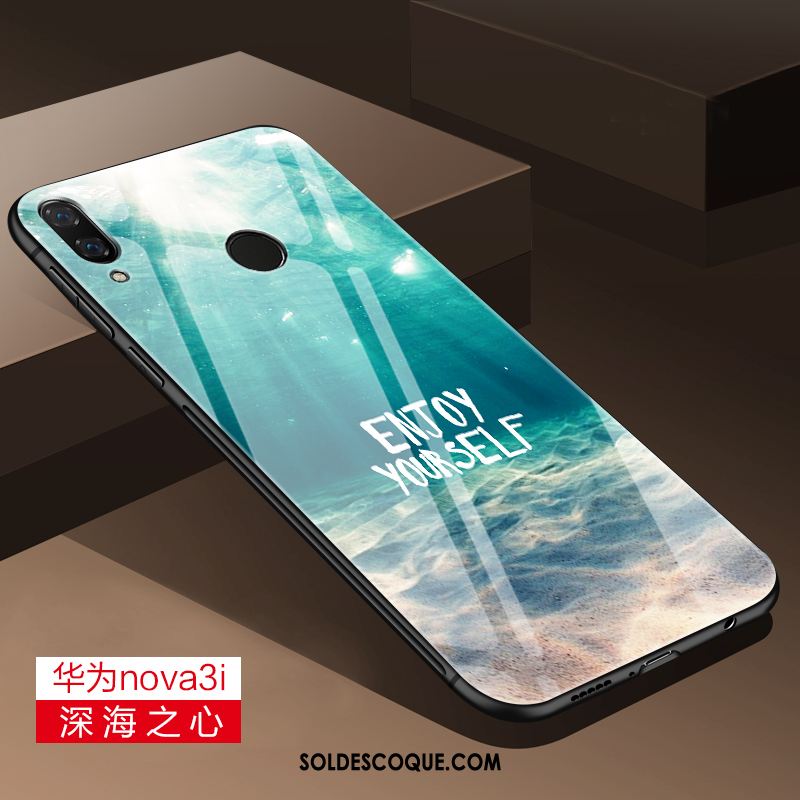 Coque Huawei Nova 3i Personnalité Silicone Bleu Protection Téléphone Portable Pas Cher