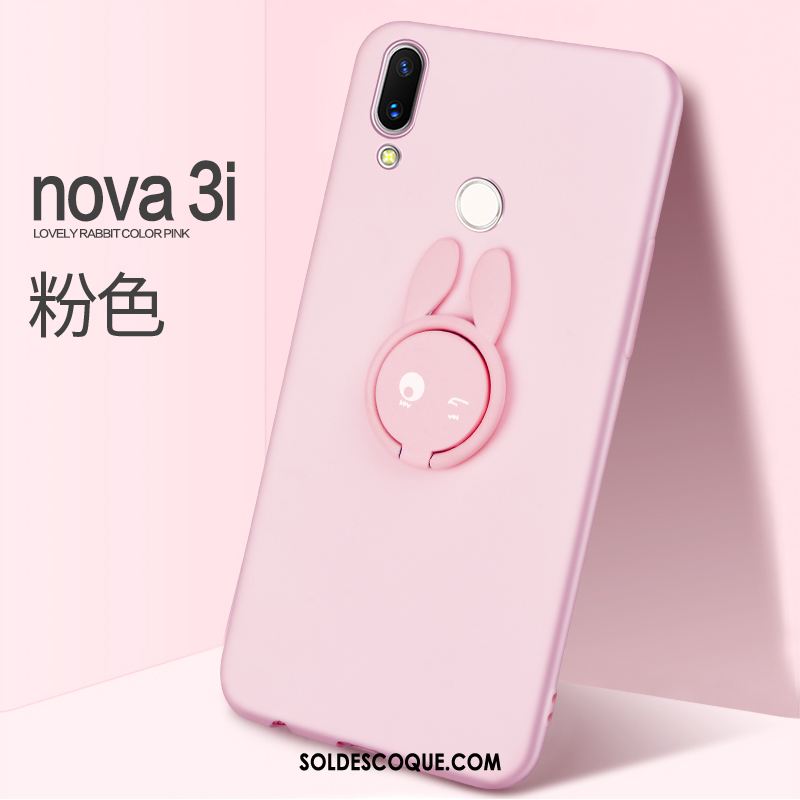 Coque Huawei Nova 3i Silicone Tout Compris Rose Incassable Anneau En Vente