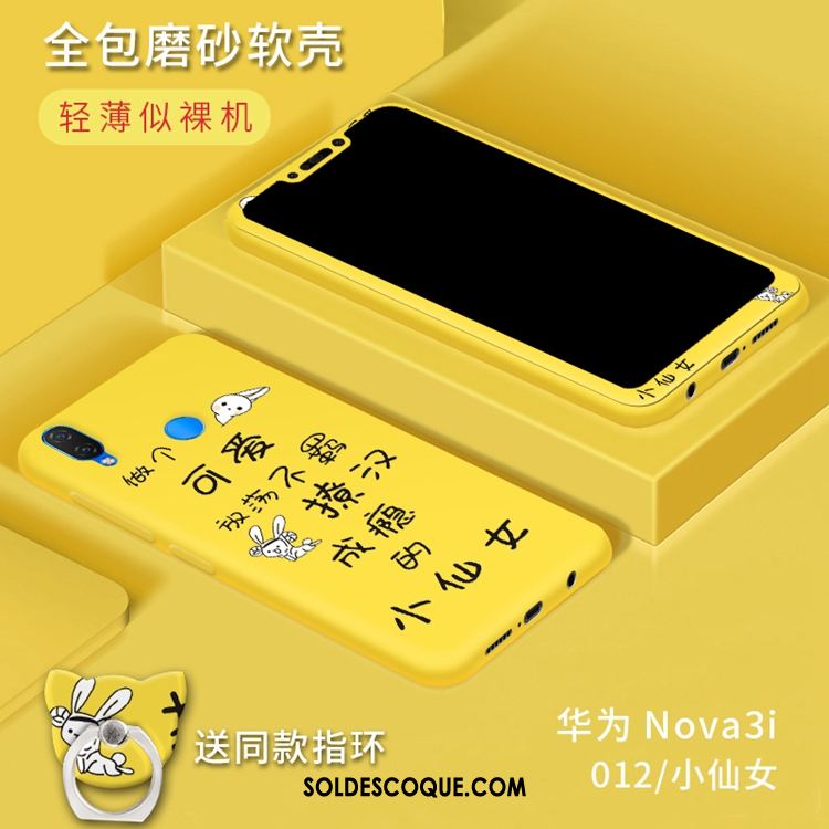 Coque Huawei Nova 3i Tendance Tempérer Fluide Doux Tout Compris Jaune En Vente