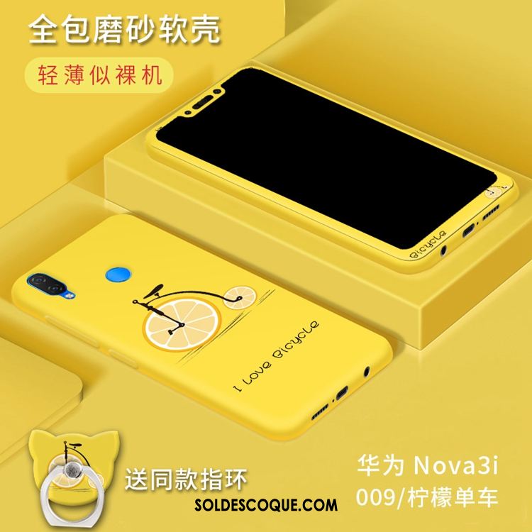 Coque Huawei Nova 3i Tendance Tempérer Fluide Doux Tout Compris Jaune En Vente