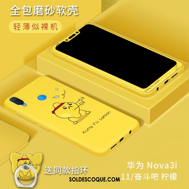 Coque Huawei Nova 3i Tendance Tempérer Fluide Doux Tout Compris Jaune En Vente