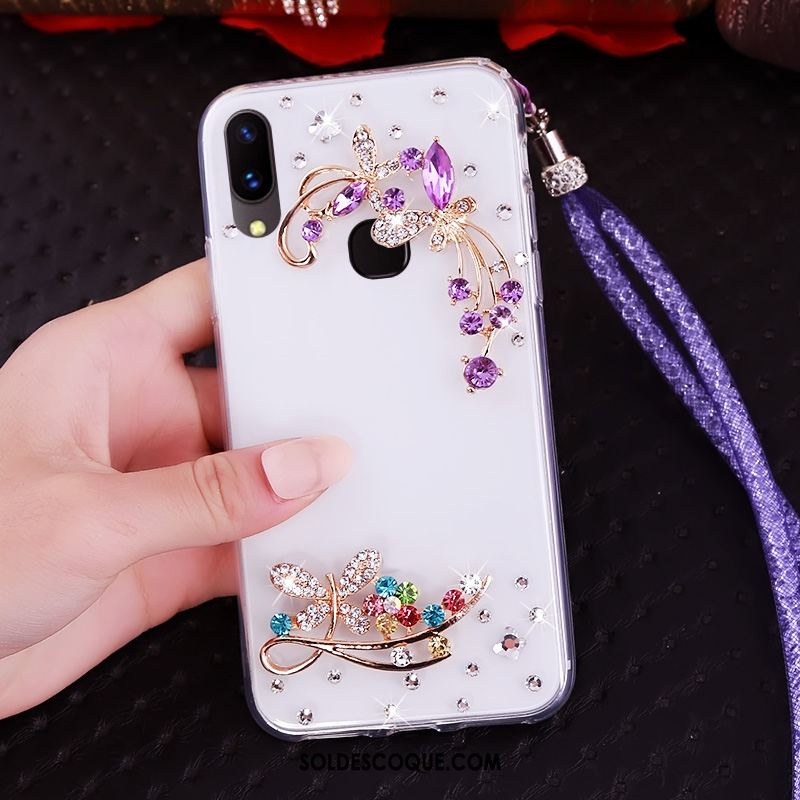 Coque Huawei Nova 3i Téléphone Portable Strass Créatif Étui Violet Soldes