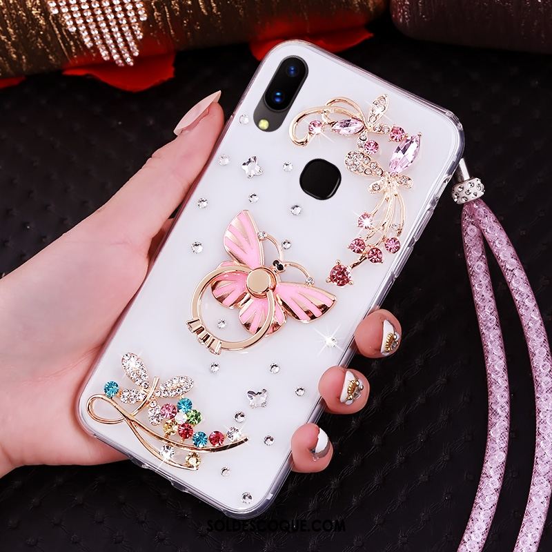 Coque Huawei Nova 3i Téléphone Portable Strass Créatif Étui Violet Soldes