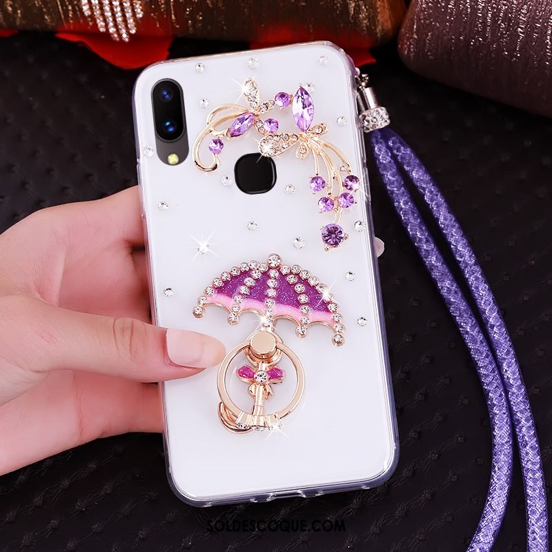 Coque Huawei Nova 3i Téléphone Portable Strass Créatif Étui Violet Soldes