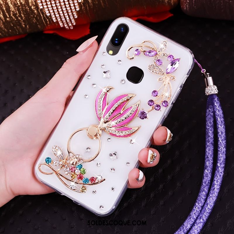 Coque Huawei Nova 3i Téléphone Portable Strass Créatif Étui Violet Soldes