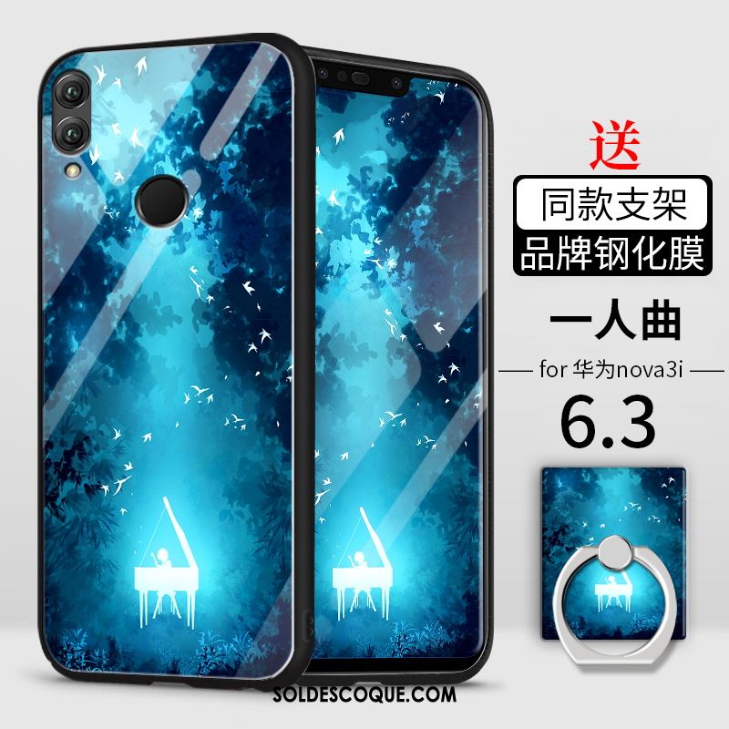 Coque Huawei Nova 3i Étui Créatif Net Rouge Incassable Protection Soldes