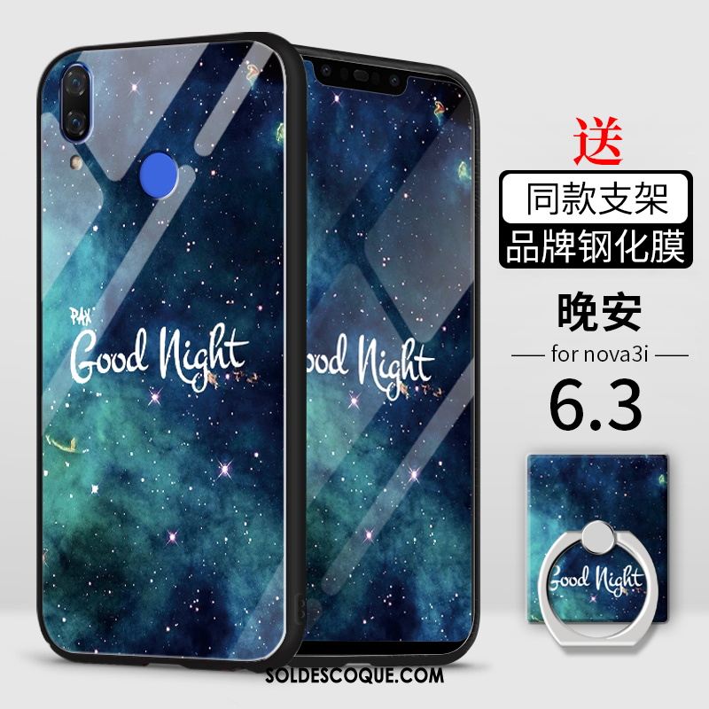 Coque Huawei Nova 3i Étui Créatif Net Rouge Incassable Protection Soldes