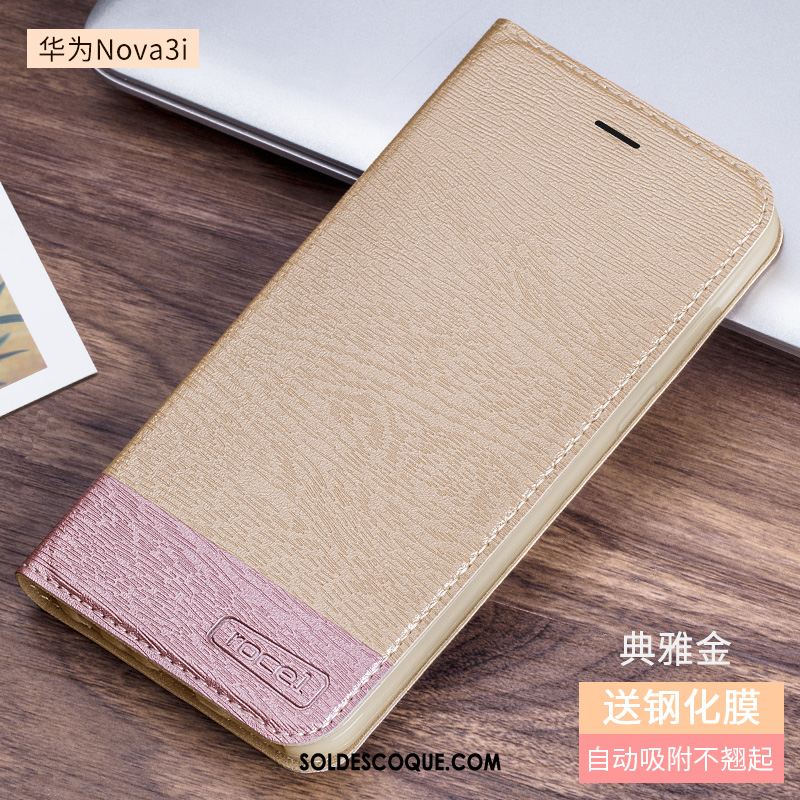 Coque Huawei Nova 3i Étui En Cuir Tout Compris Protection Silicone Rouge En Ligne