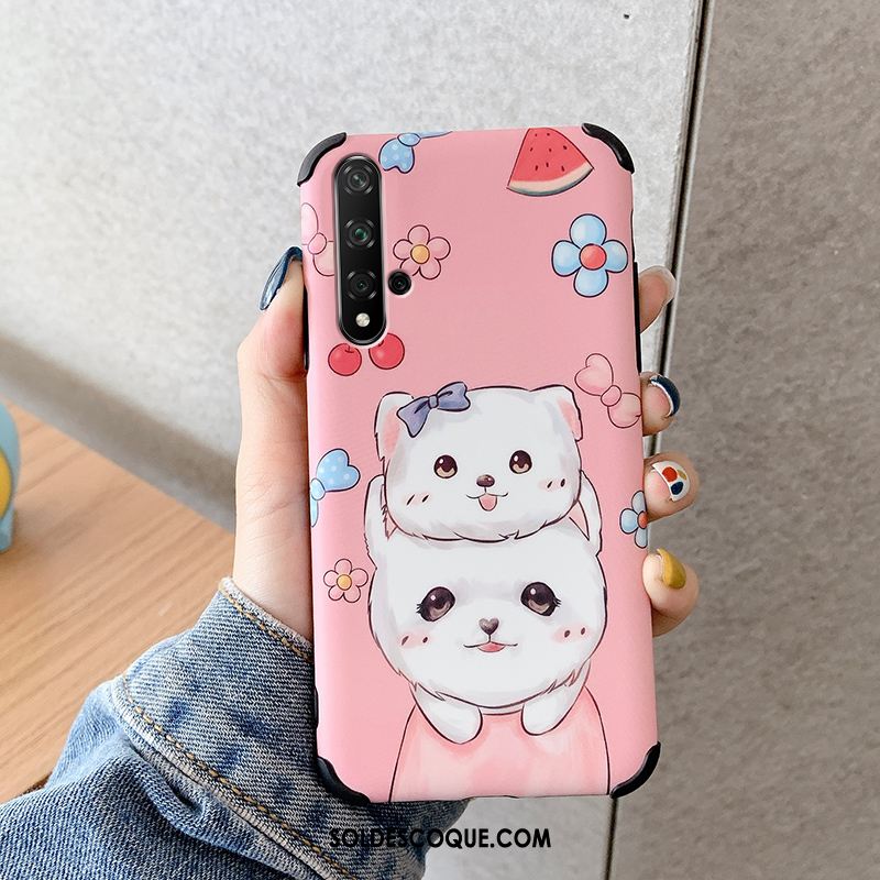 Coque Huawei Nova 5t Amoureux Dessin Animé Personnalité Rat Délavé En Daim En Ligne