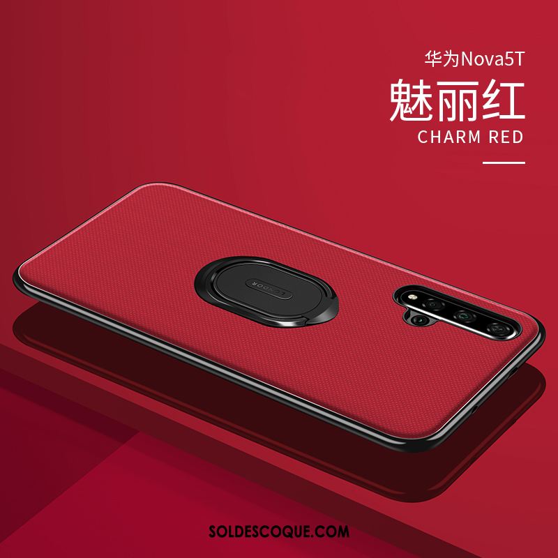 Coque Huawei Nova 5t Bleu Téléphone Portable Incassable Étui En Cuir Très Mince France