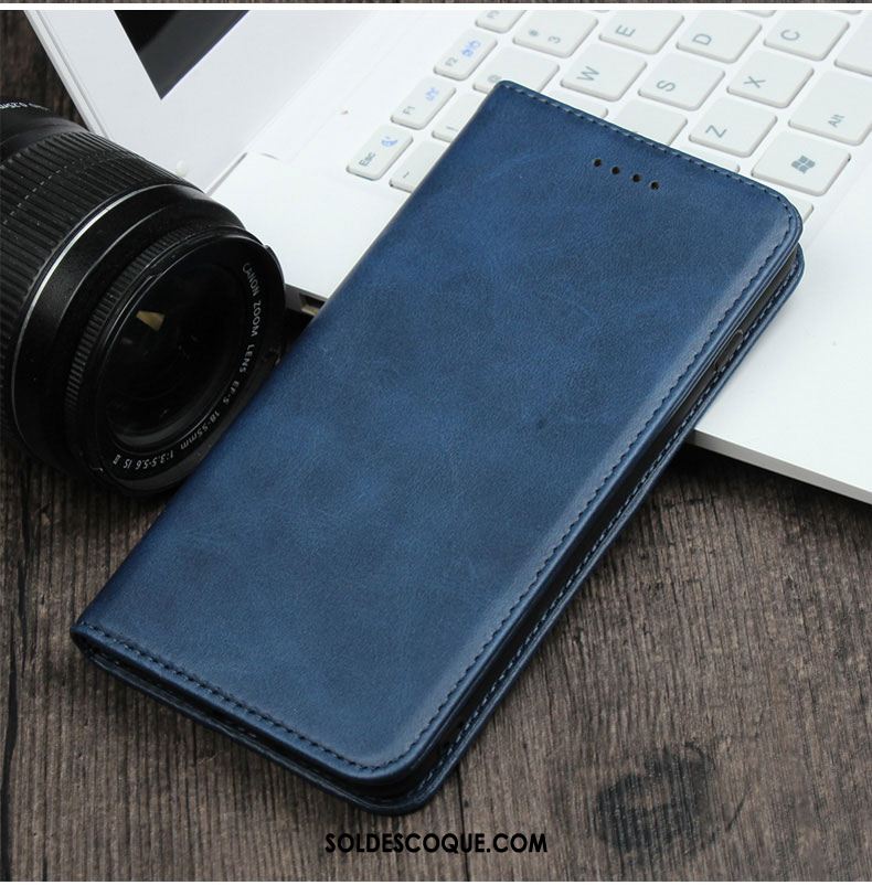 Coque Huawei Nova 5t Clamshell Bleu Marin Une Agrafe Étui En Cuir Tout Compris Pas Cher