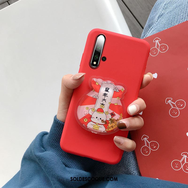 Coque Huawei Nova 5t Dessin Animé Protection Amoureux Étui Quicksand Pas Cher