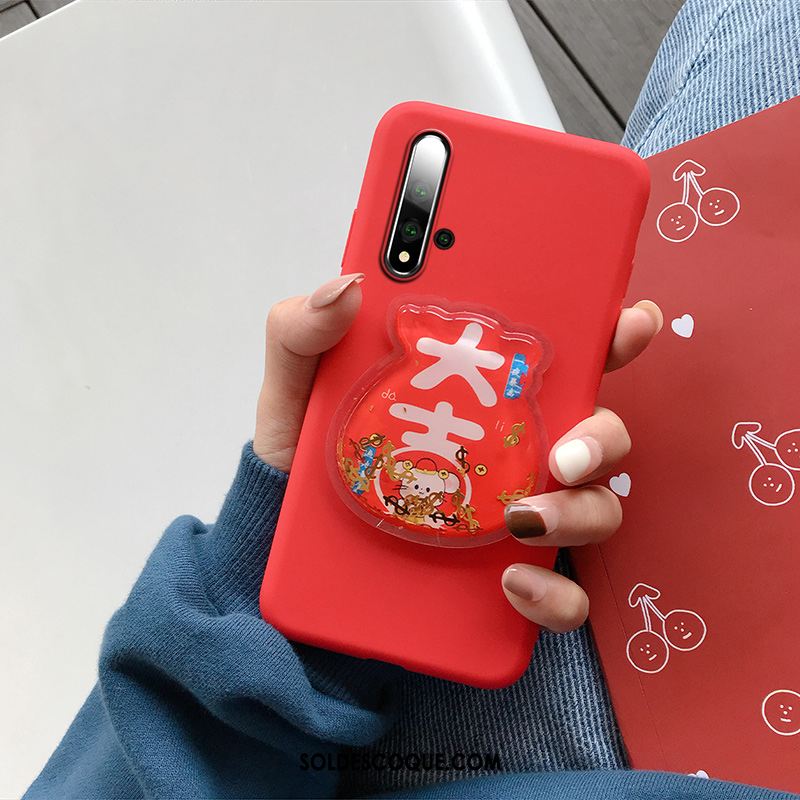 Coque Huawei Nova 5t Dessin Animé Protection Amoureux Étui Quicksand Pas Cher