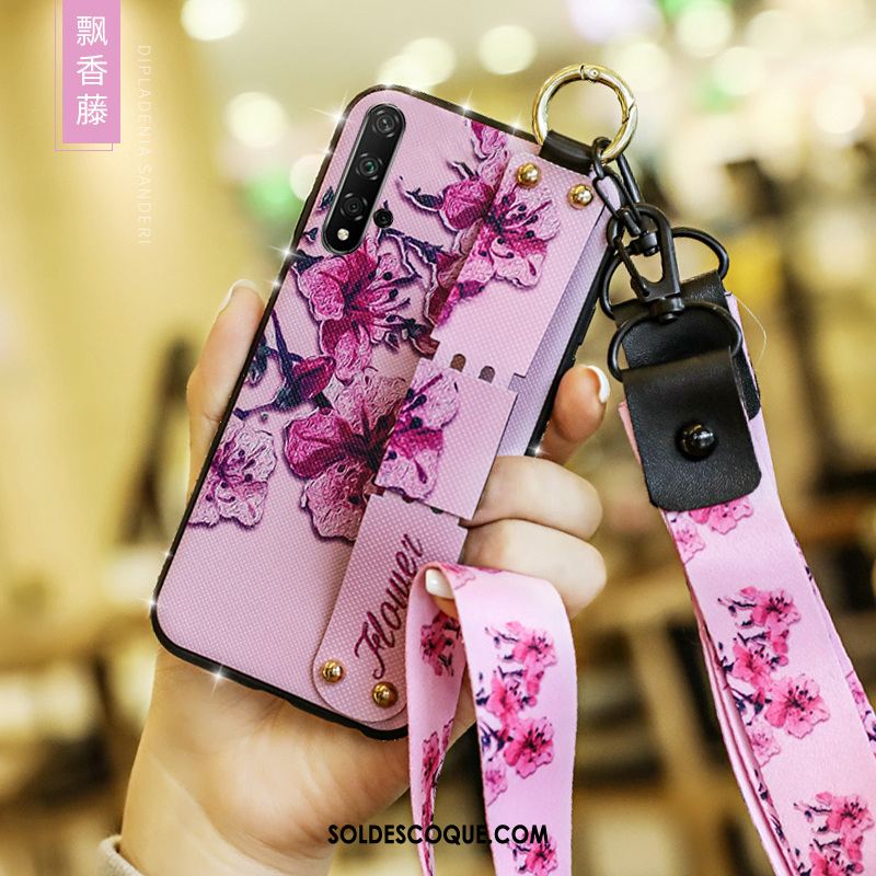 Coque Huawei Nova 5t Délavé En Daim Protection Bleu Fluide Doux Incassable Pas Cher