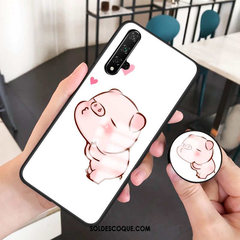 Coque Huawei Nova 5t Marque De Tendance Miroir Téléphone Portable Verre Dessin Animé Pas Cher