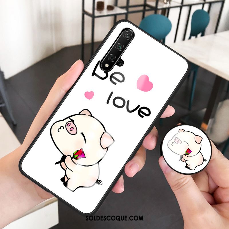 Coque Huawei Nova 5t Marque De Tendance Miroir Téléphone Portable Verre Dessin Animé Pas Cher