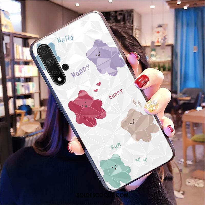 Coque Huawei Nova 5t Modèle Fleurie Rose Net Rouge Tout Compris Téléphone Portable Pas Cher