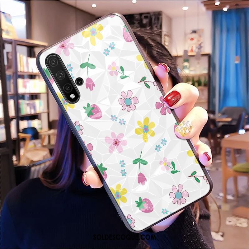 Coque Huawei Nova 5t Modèle Fleurie Rose Net Rouge Tout Compris Téléphone Portable Pas Cher