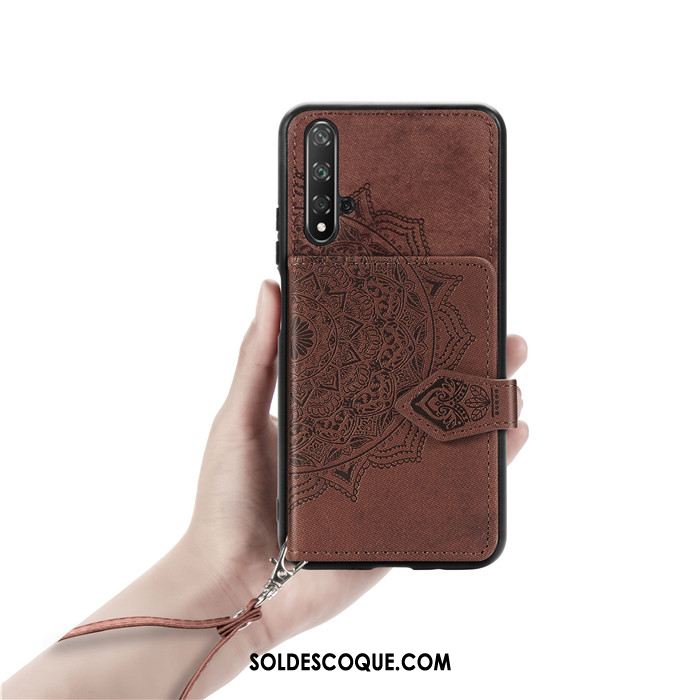 Coque Huawei Nova 5t Sac Carte Téléphone Portable Rouge Étui Portefeuilles En Ligne