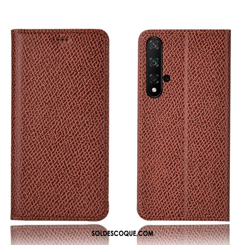 Coque Huawei Nova 5t Tout Compris Modèle Fleurie Mesh Cuir Véritable Téléphone Portable Pas Cher