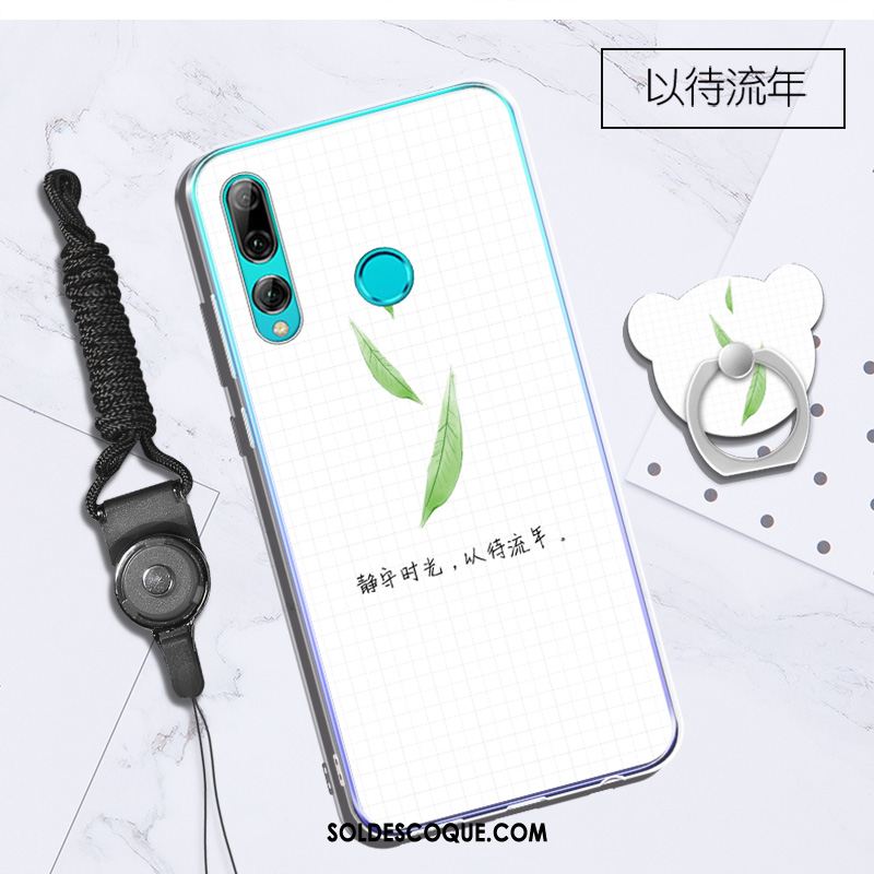 Coque Huawei P Smart+ 2019 Blanc Téléphone Portable Fluide Doux Support Étui En Ligne