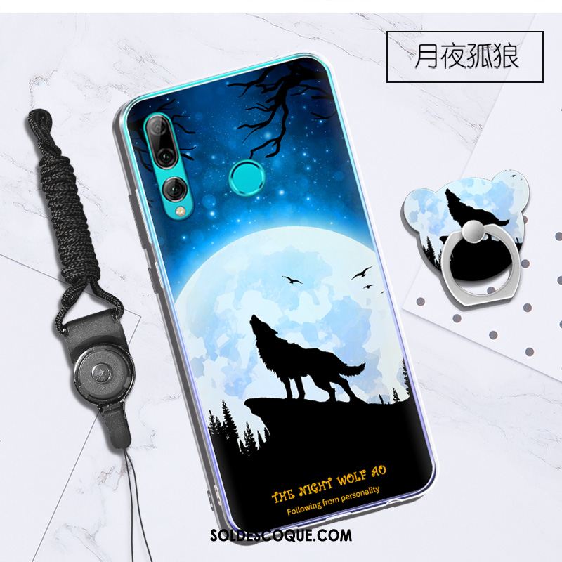 Coque Huawei P Smart+ 2019 Blanc Téléphone Portable Fluide Doux Support Étui En Ligne