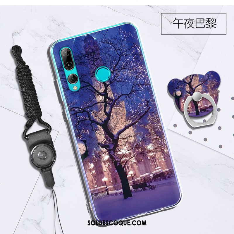 Coque Huawei P Smart+ 2019 Blanc Téléphone Portable Fluide Doux Support Étui En Ligne