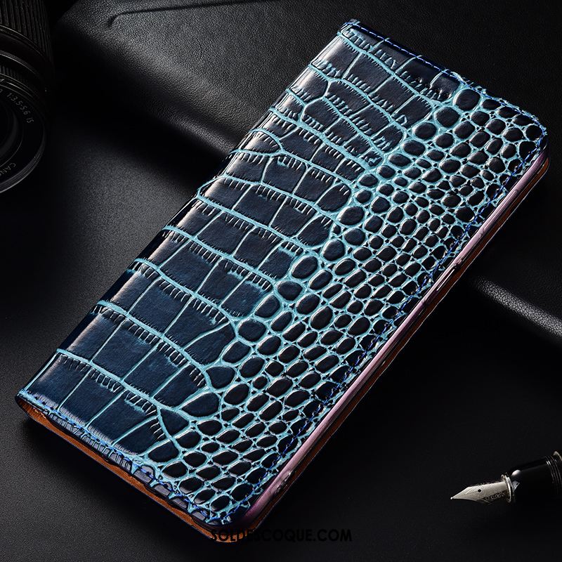 Coque Huawei P Smart 2019 Clamshell Protection Crocodile Cuir Véritable Étui En Ligne