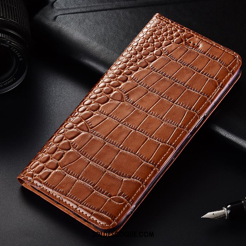 Coque Huawei P Smart 2019 Clamshell Protection Crocodile Cuir Véritable Étui En Ligne