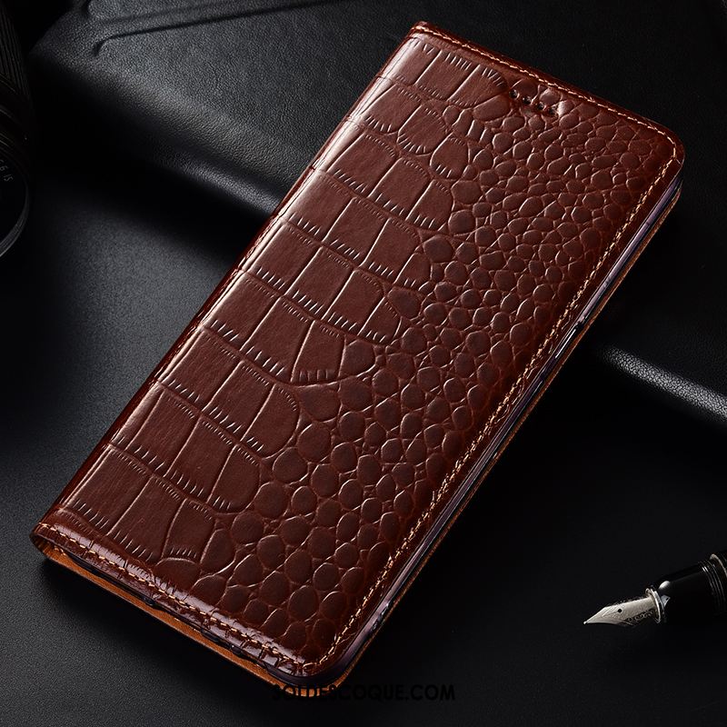 Coque Huawei P Smart 2019 Clamshell Protection Crocodile Cuir Véritable Étui En Ligne