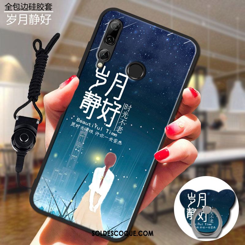 Coque Huawei P Smart+ 2019 Dessin Animé Silicone Téléphone Portable Gris En Vente