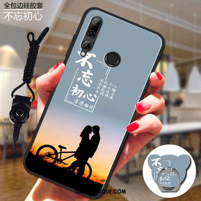 Coque Huawei P Smart+ 2019 Dessin Animé Silicone Téléphone Portable Gris En Vente