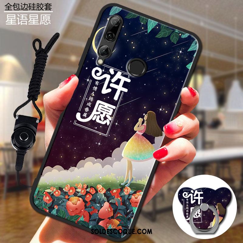 Coque Huawei P Smart+ 2019 Dessin Animé Silicone Téléphone Portable Gris En Vente