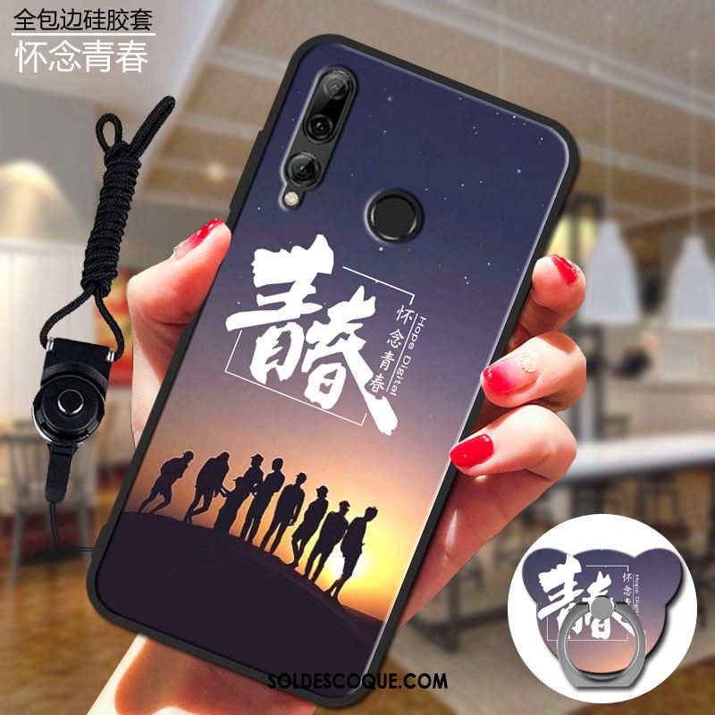 Coque Huawei P Smart+ 2019 Dessin Animé Silicone Téléphone Portable Gris En Vente