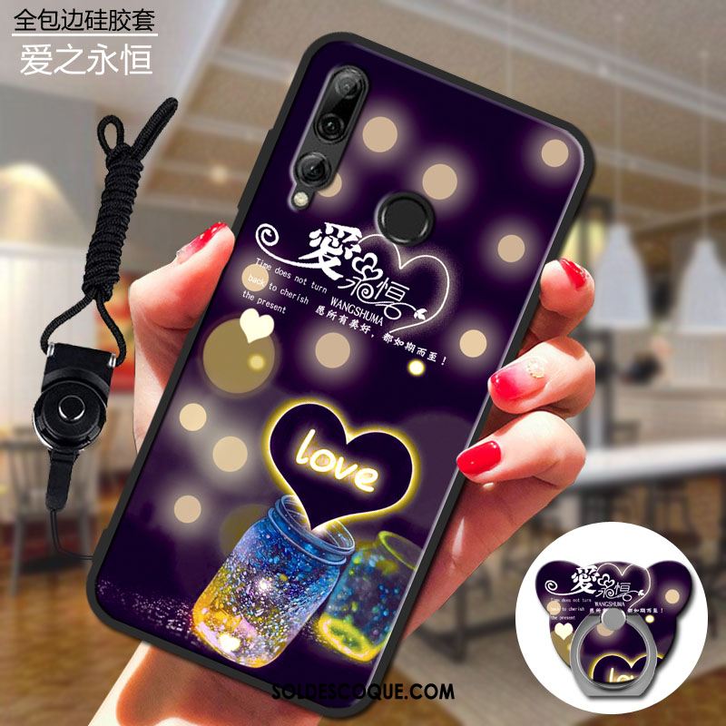 Coque Huawei P Smart+ 2019 Dessin Animé Silicone Téléphone Portable Gris En Vente