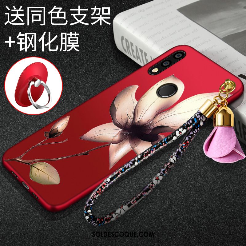 Coque Huawei P Smart 2019 Fluide Doux Rouge Incassable Téléphone Portable Nouveau En Vente