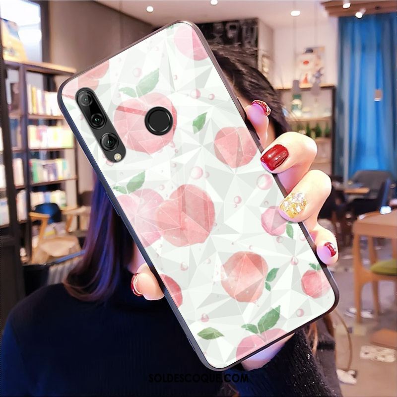 Coque Huawei P Smart+ 2019 Jaune Marque De Tendance Téléphone Portable Modèle Fleurie Silicone Housse Soldes