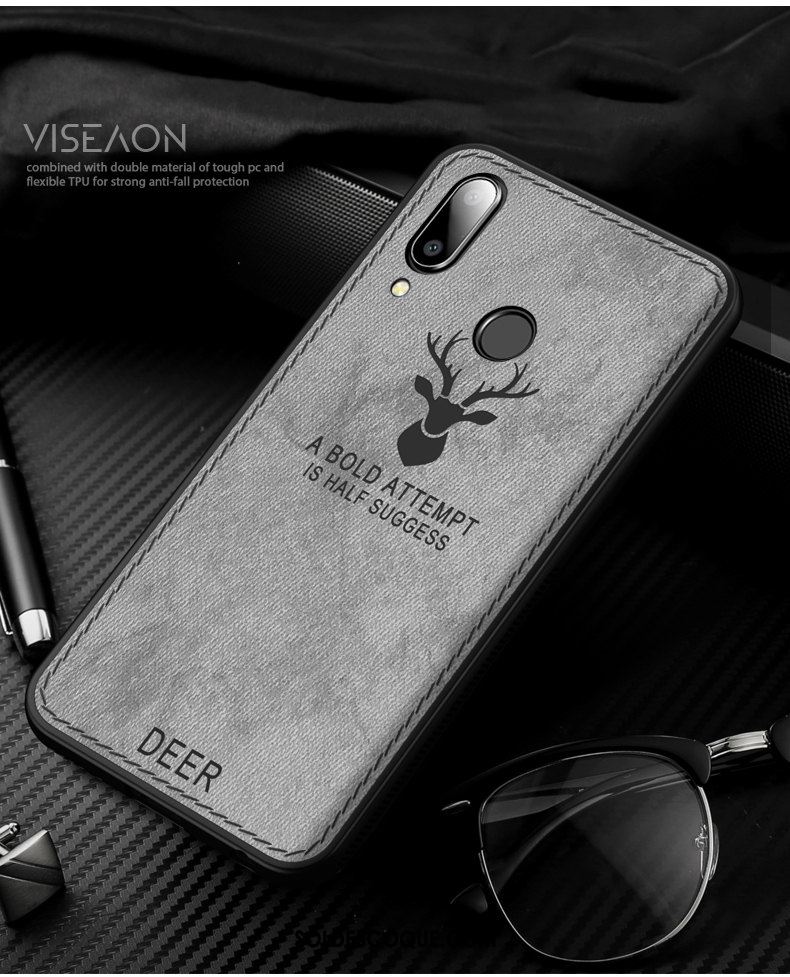 Coque Huawei P Smart 2019 Jeunesse Fluide Doux Téléphone Portable Protection Tissu Housse Soldes