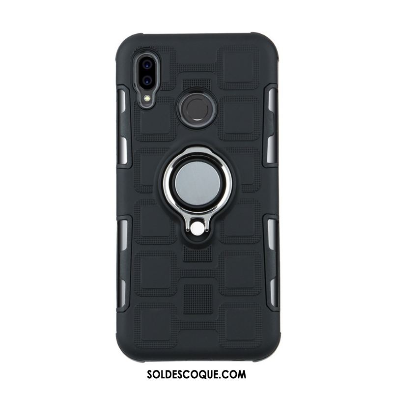 Coque Huawei P Smart 2019 Magnétisme Gris Une Agrafe Téléphone Portable Anneau En Ligne