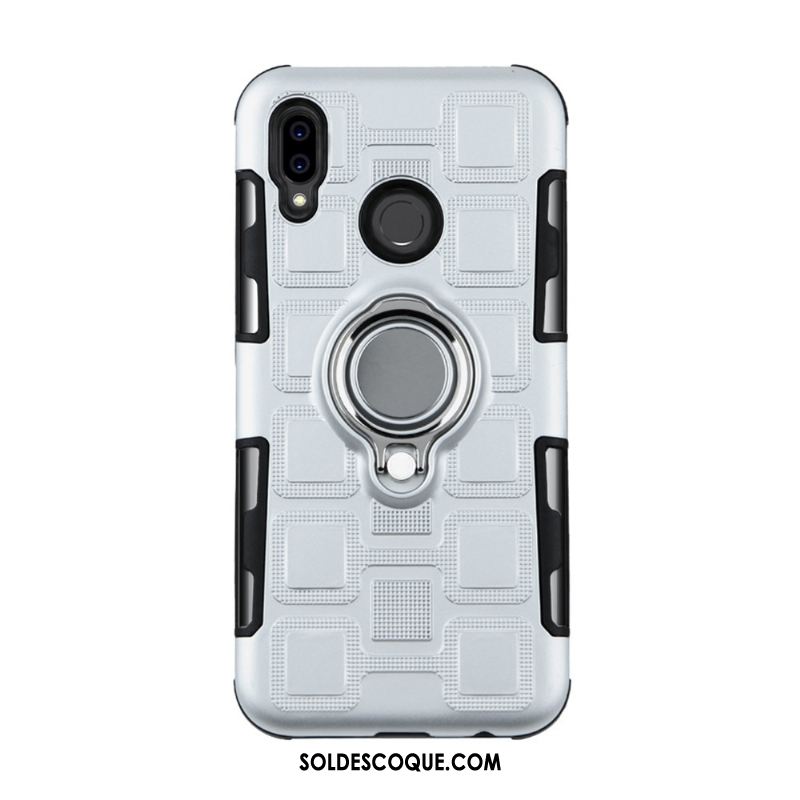 Coque Huawei P Smart 2019 Magnétisme Gris Une Agrafe Téléphone Portable Anneau En Ligne