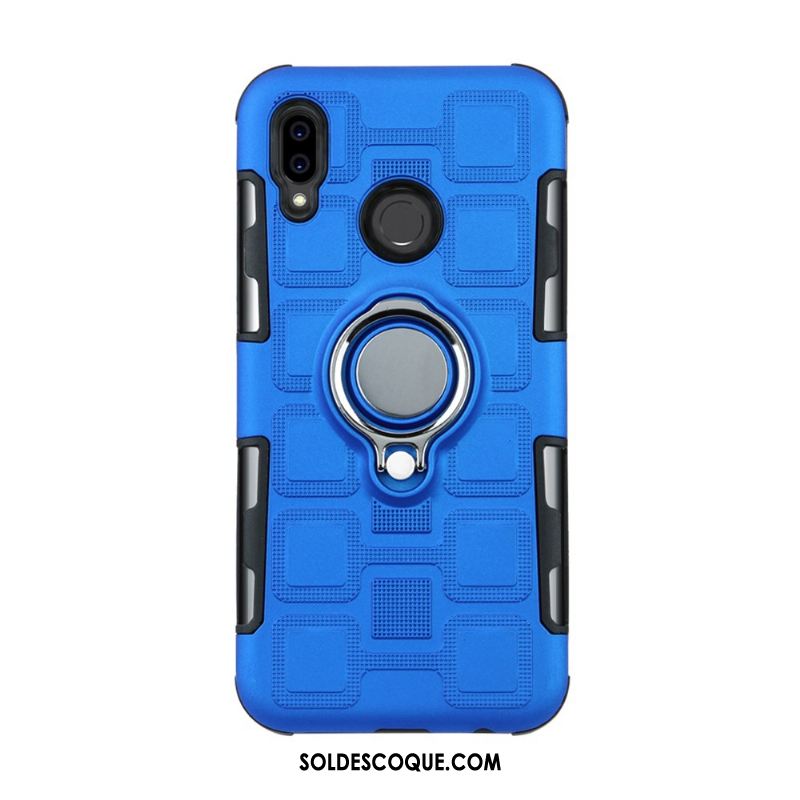 Coque Huawei P Smart 2019 Magnétisme Gris Une Agrafe Téléphone Portable Anneau En Ligne