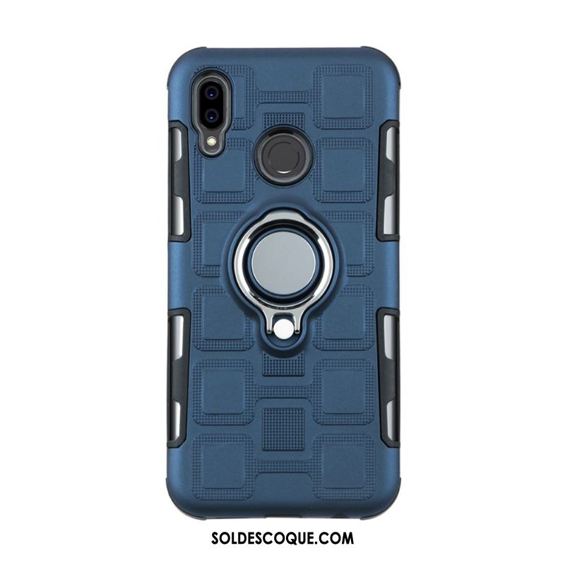 Coque Huawei P Smart 2019 Magnétisme Gris Une Agrafe Téléphone Portable Anneau En Ligne