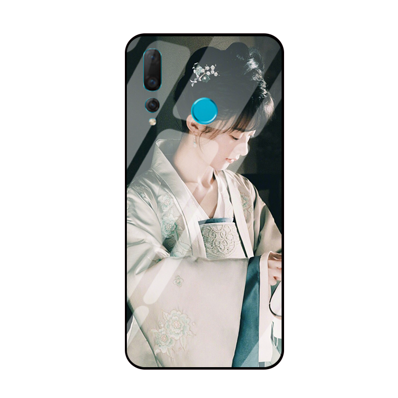 Coque Huawei P Smart+ 2019 Miroir Bleu Incassable Verre Trempé Téléphone Portable Soldes