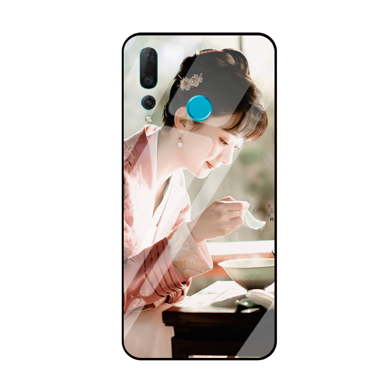 Coque Huawei P Smart+ 2019 Miroir Bleu Incassable Verre Trempé Téléphone Portable Soldes