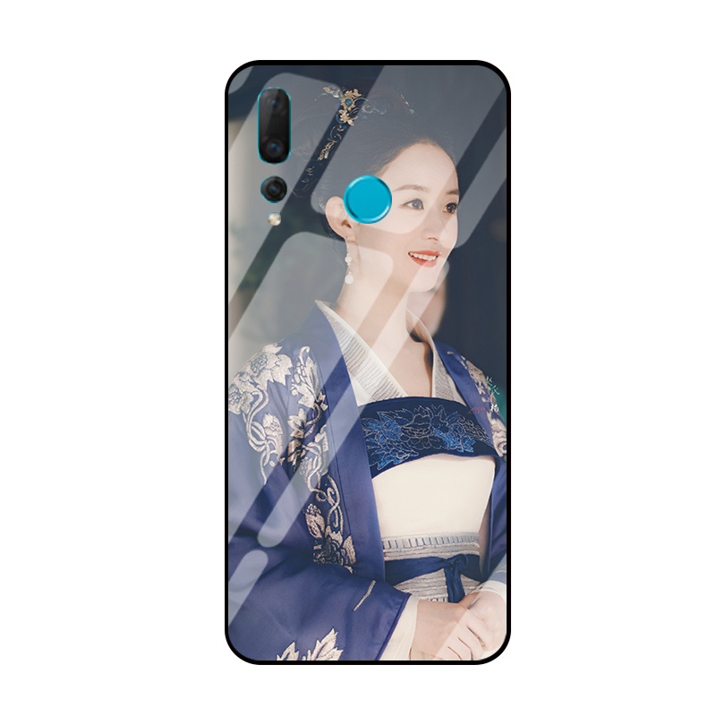 Coque Huawei P Smart+ 2019 Miroir Bleu Incassable Verre Trempé Téléphone Portable Soldes