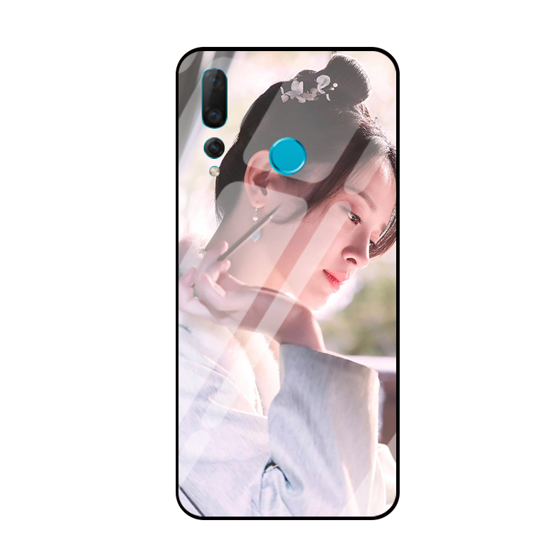 Coque Huawei P Smart+ 2019 Miroir Bleu Incassable Verre Trempé Téléphone Portable Soldes