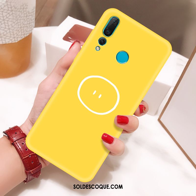 Coque Huawei P Smart+ 2019 Nouveau Couleur Unie Fluide Doux Créatif Téléphone Portable Pas Cher