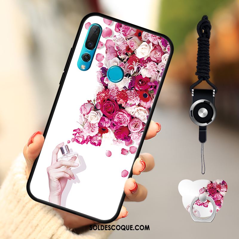Coque Huawei P Smart+ 2019 Nouveau Fluide Doux Violet Téléphone Portable Ornements Suspendus En Ligne